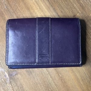 Coach Purple Leather Wallet
